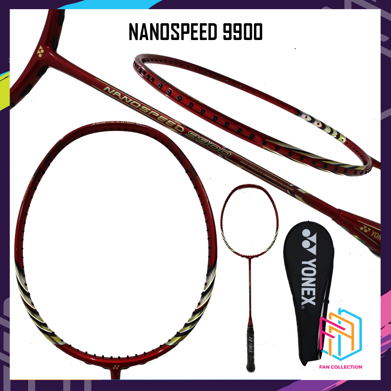 YONEX NANO SPEED 9900 / NANOSPEED 9900 RAKET BADMINTON ORIGINAL