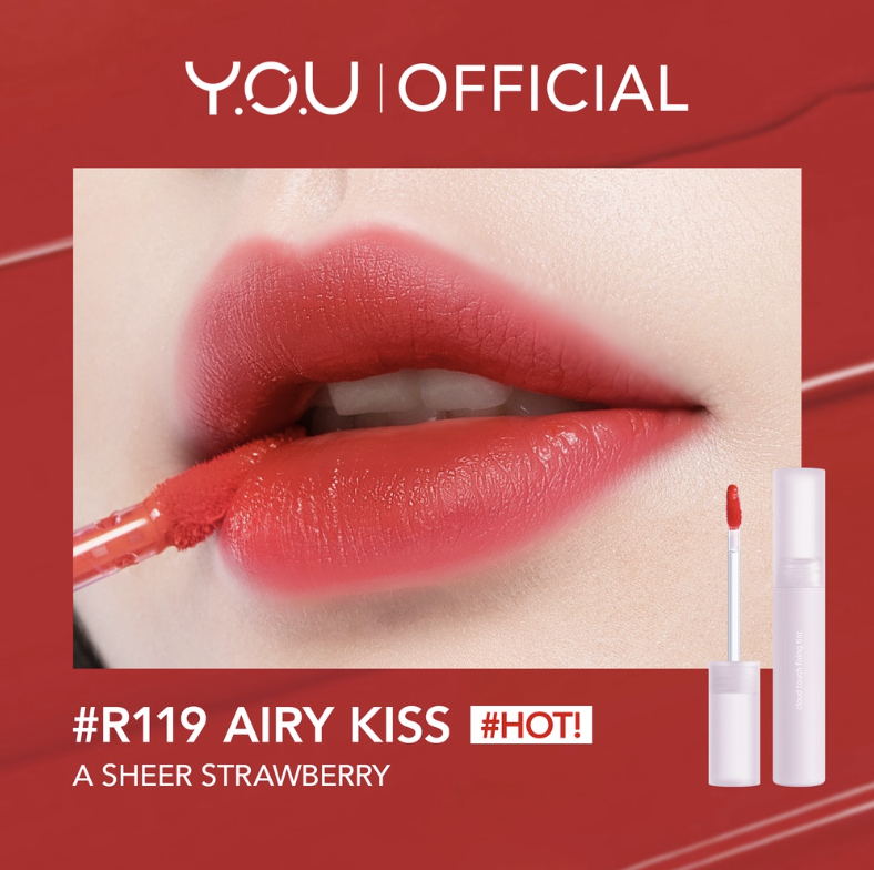 YOU Y.O.U Cloud Touch Fixing Lip Tint Soft Velvet Finish Lip Stain