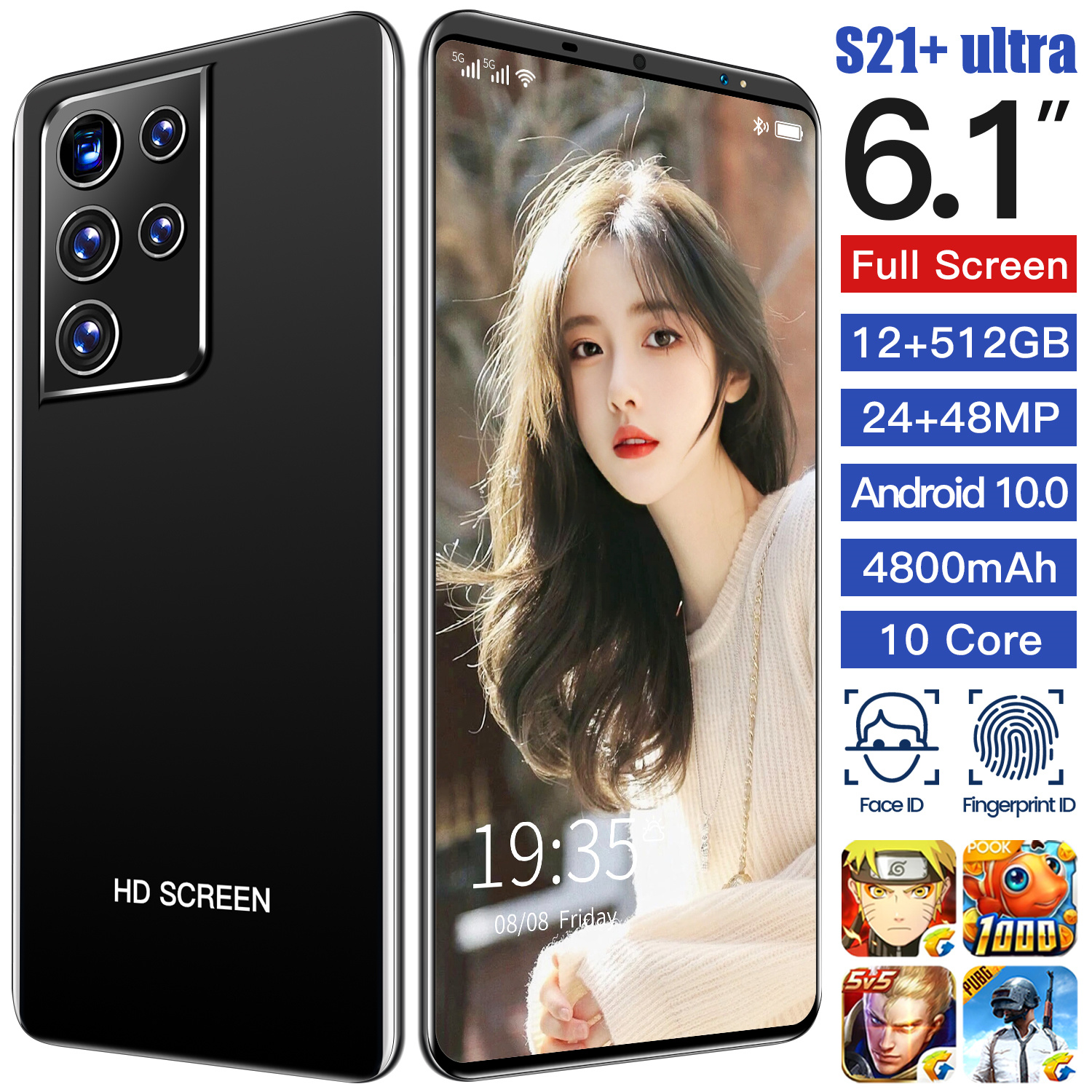 Hp Murah S21 Di Bawah 1 Juta[Promosi Ponsel + COD ]S21+UItra 6.1inch 8GB RAM + 128GB ROM 4800MAh Ponsel Layar Besar Ponsel Baru Smarhone Android9.1 Mendukung Game Ponsel Layar Full HD Ponsel Pintar Ponsel Tp Ponsel Dijual Ponsel Smartphone 5G