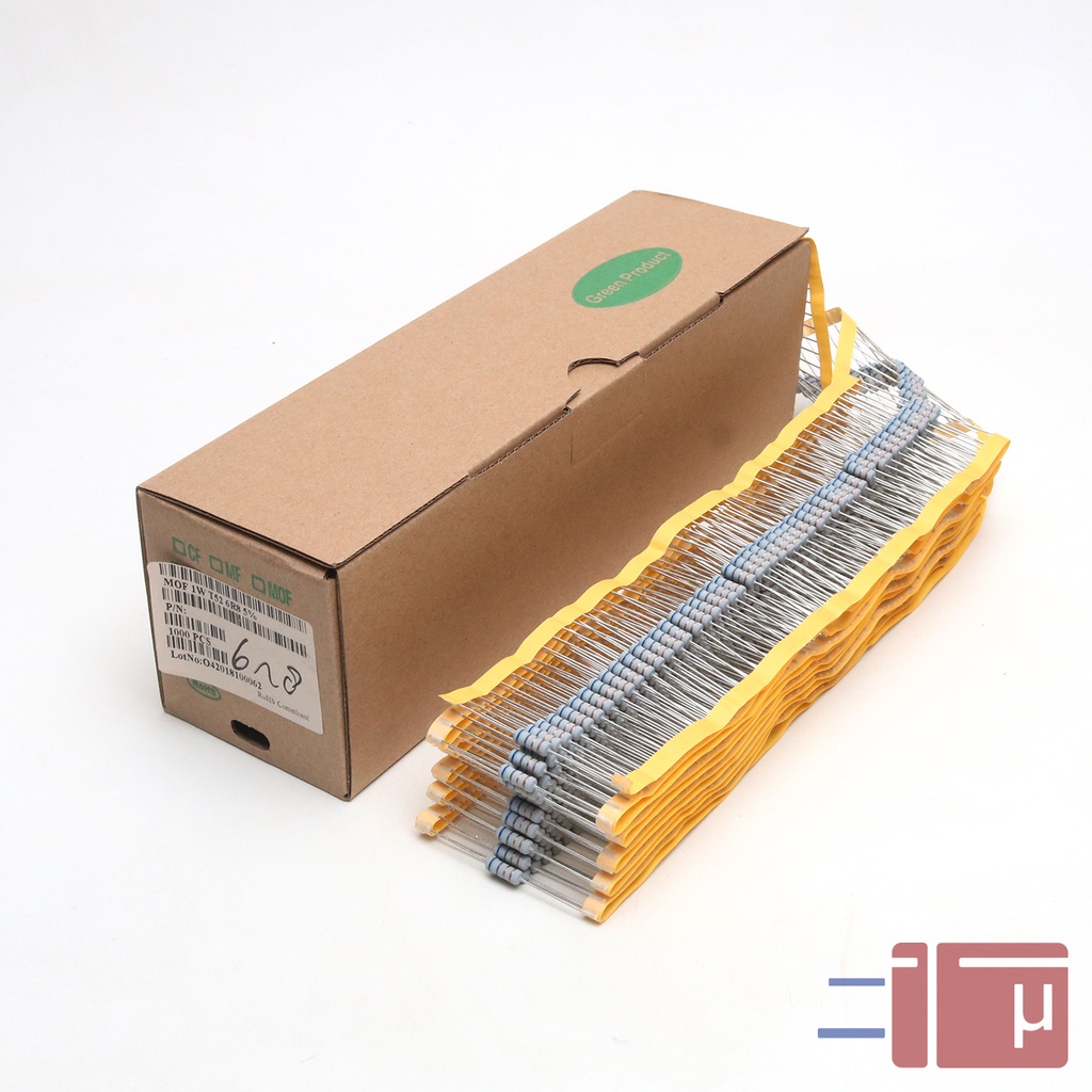 x10 Resistor 6R8 6.8 Ohm 1W Metal Oxide 5% Taiwan Kaki Tembaga | Lazada ...