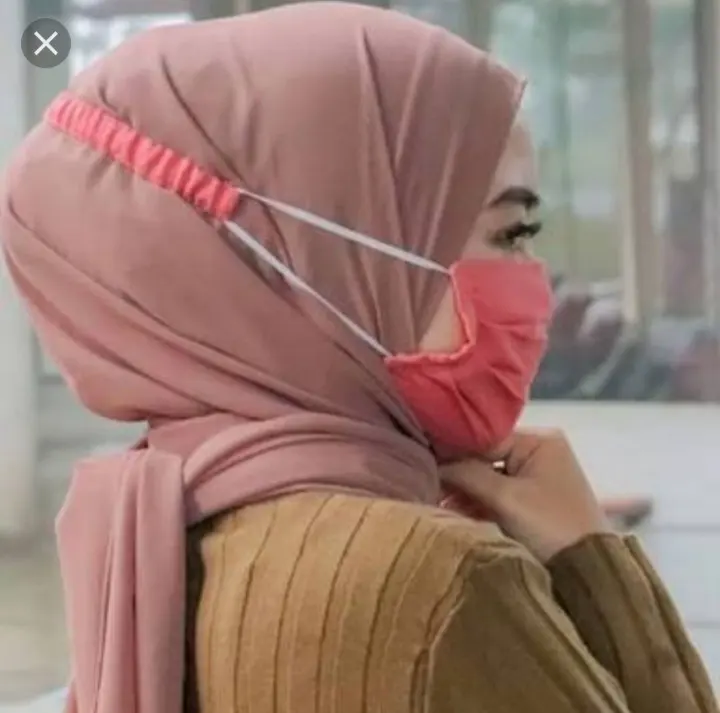 Masker Tali Serut Masker Serut Masker Hijab Serut Masker Kekinian Lazada Indonesia