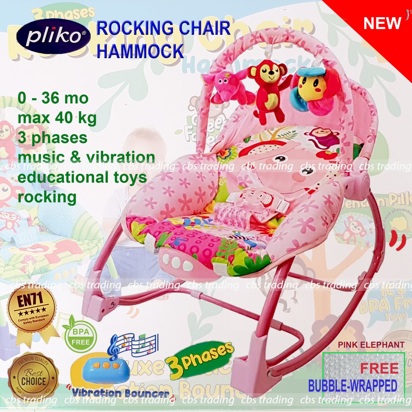 Pliko NEW PK 308B Bouncer 3 Phase Rocking Chair Hammock Kursi Ayunan Bayi Lazada Indonesia