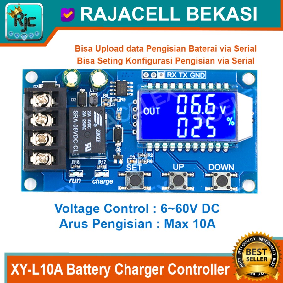 XY-L10A Battery Charger Controller Pengisian Baterai Aki Otomatis Cut ...