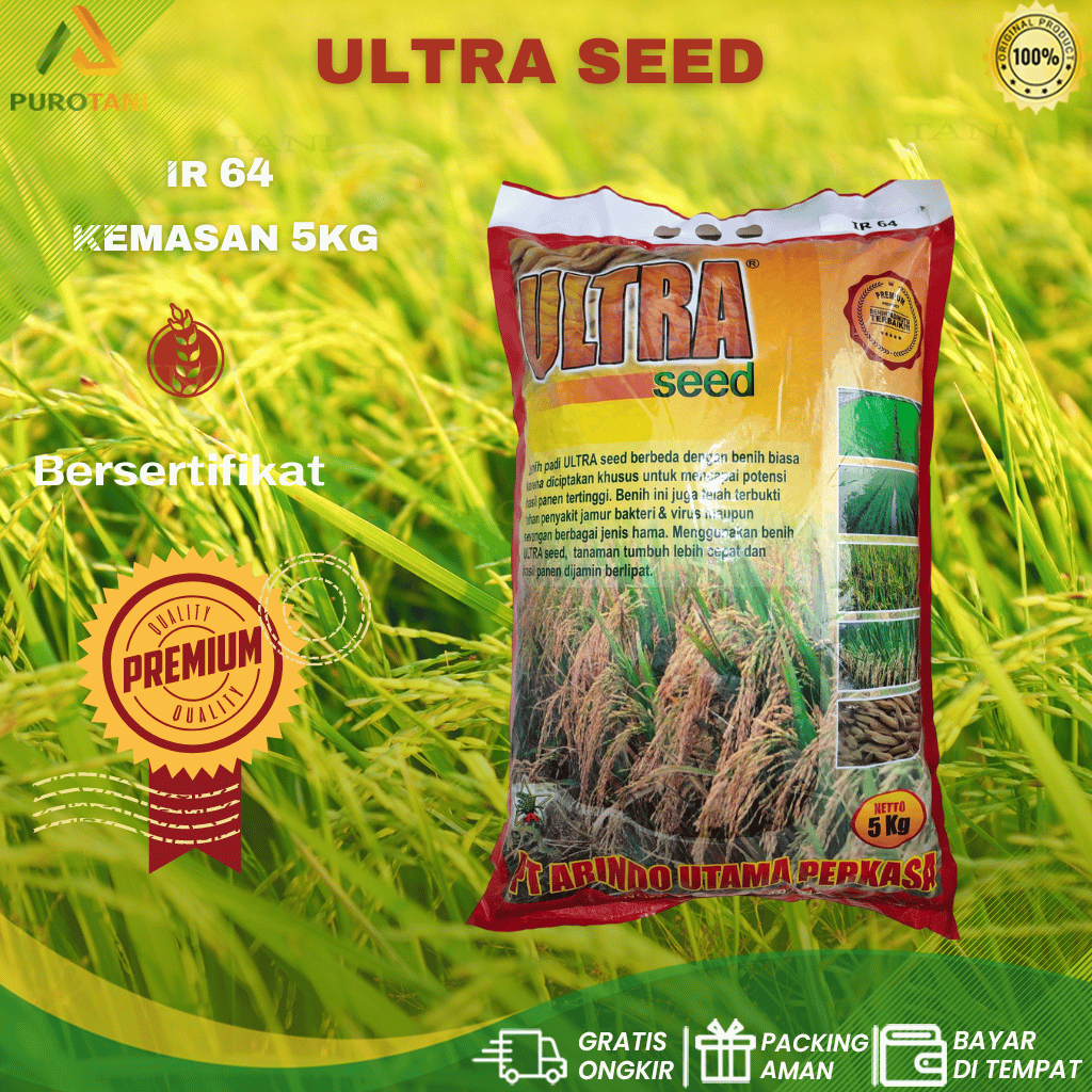 Benih Padi Unggul Ir 64 Ultra Seed Premium 5kg Lazada Indonesia