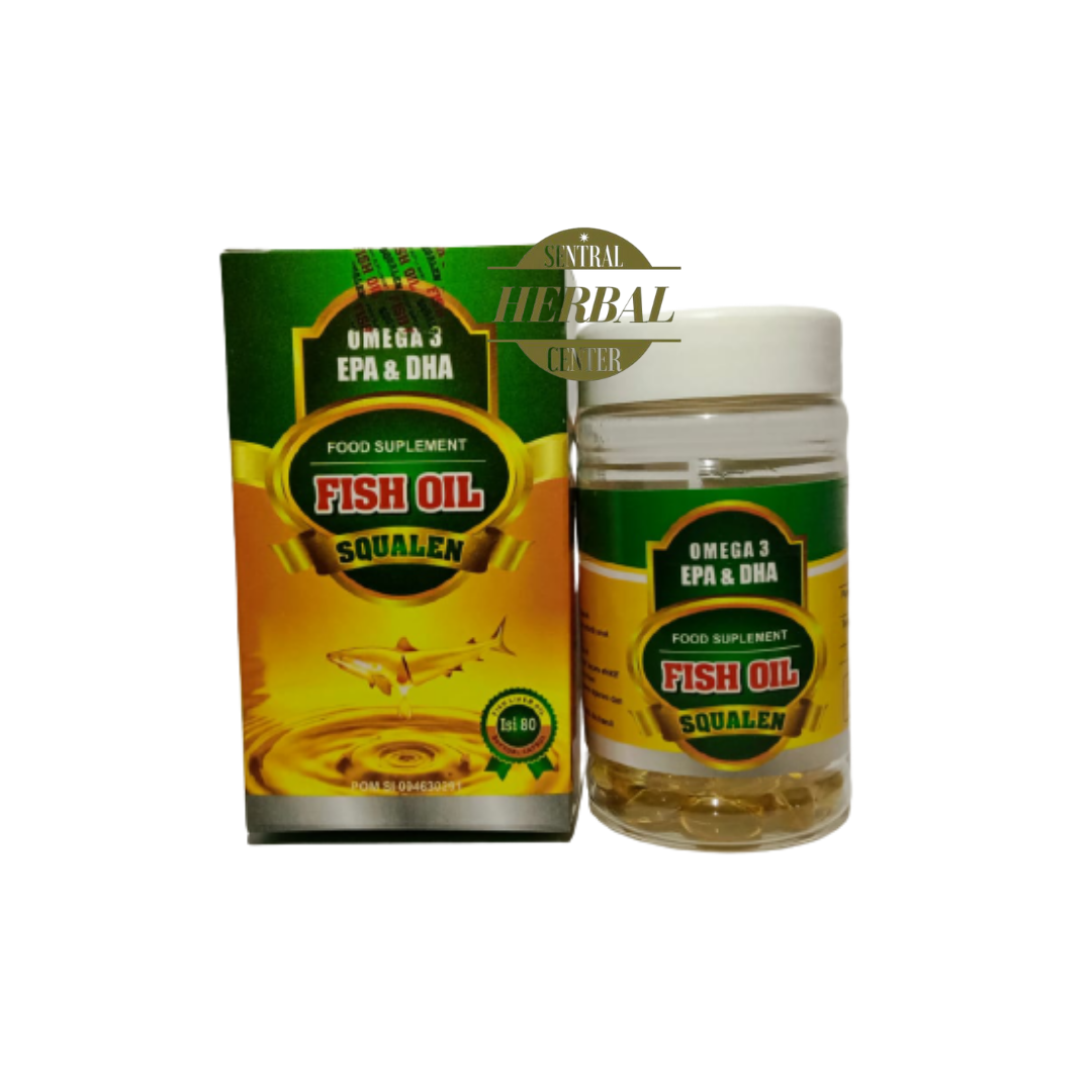 Omega 3 Squalene Fish Oil Plus DHA dan EPA- 80 Kapsul | Lazada Indonesia