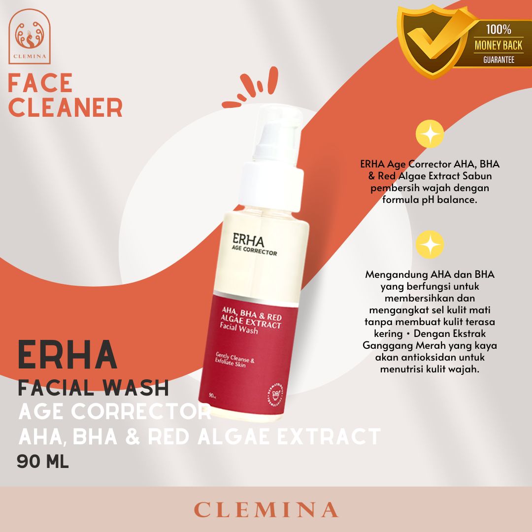 Erha Age Corrector Facial Wash AHA, BHA & Red Algae Extract 90 ml ...