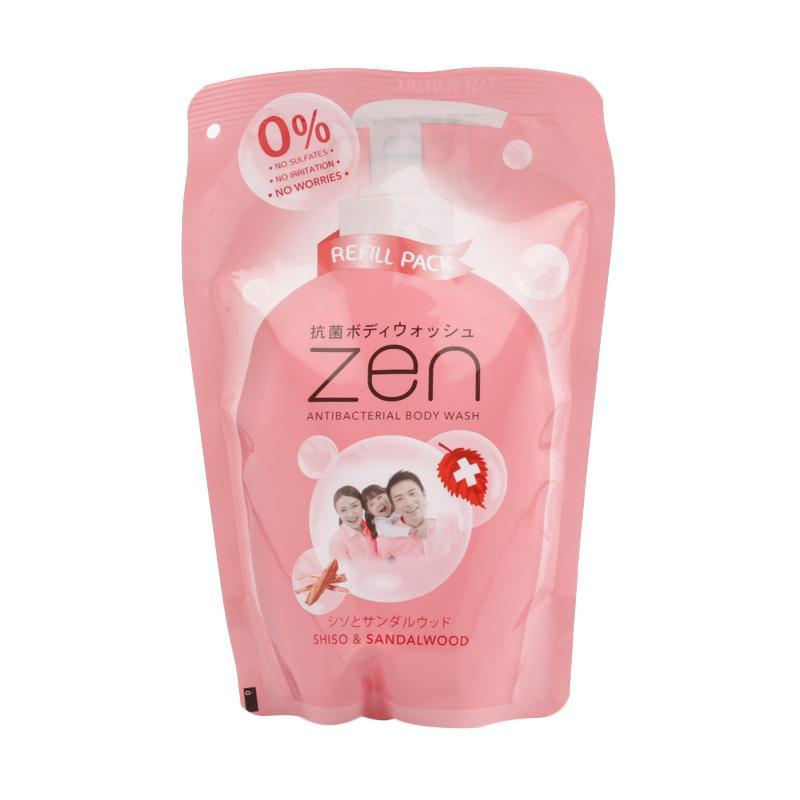 CS ZEN Body Wash Shiso & Sandalwood Refill 450 ML - Red