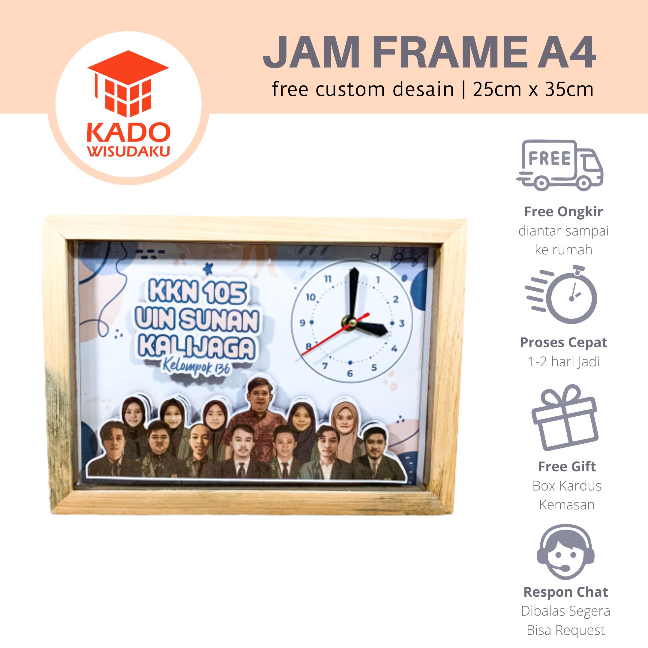Jam Frame A4 Kenang-Kenangan KKN | Lazada Indonesia