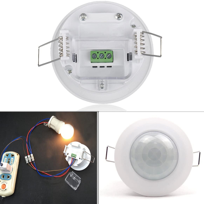 110V-220V 360° Infrared Recessed PIR Ceiling Motion Sensor Detector Light Switch, Motion Light Sensor
