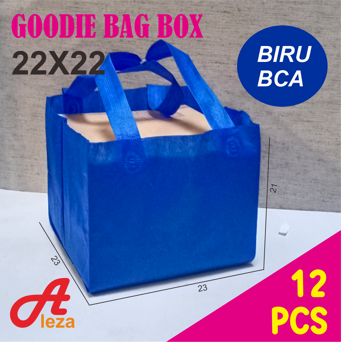 Goodie bag BOX22x22 / Tas Spundbond Box 22x22/Tas Box Nasi | Lazada ...