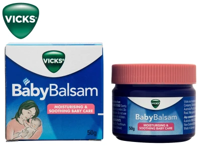 Vicks Baby Balsam - Obat Herbal Untuk Flu Bayi Balsem Bayi Perlengkapan Kesehatan Bayi Salep Bayi - 50 g