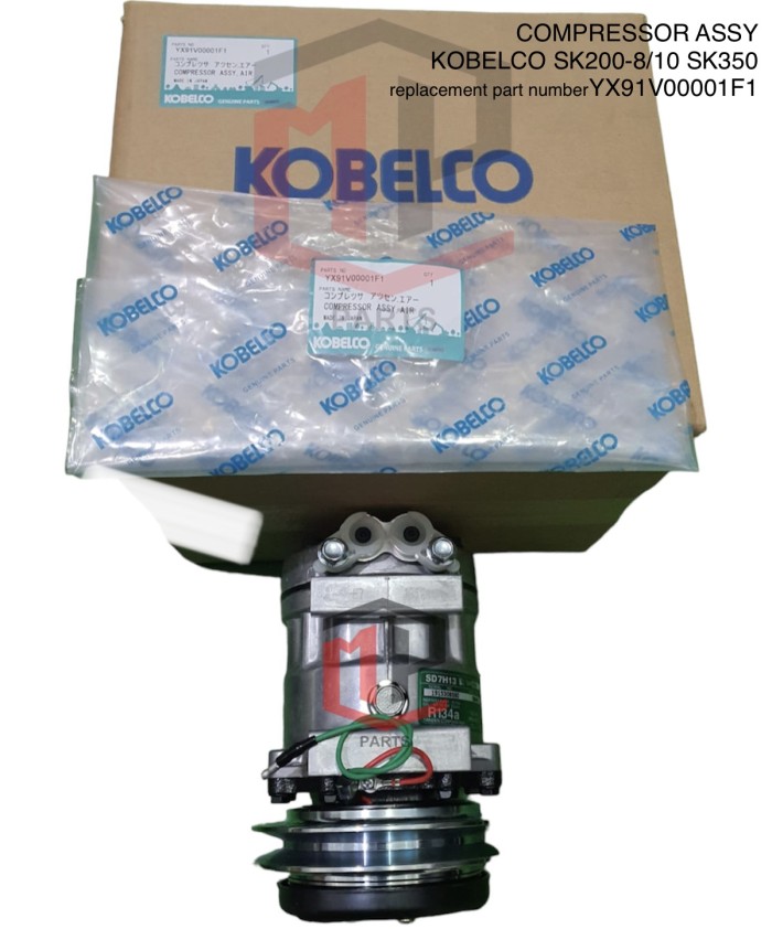 Kompresor AC Kobelco SK200-8 Compressor SK350 YX91V00001F1 CompresorAC ...