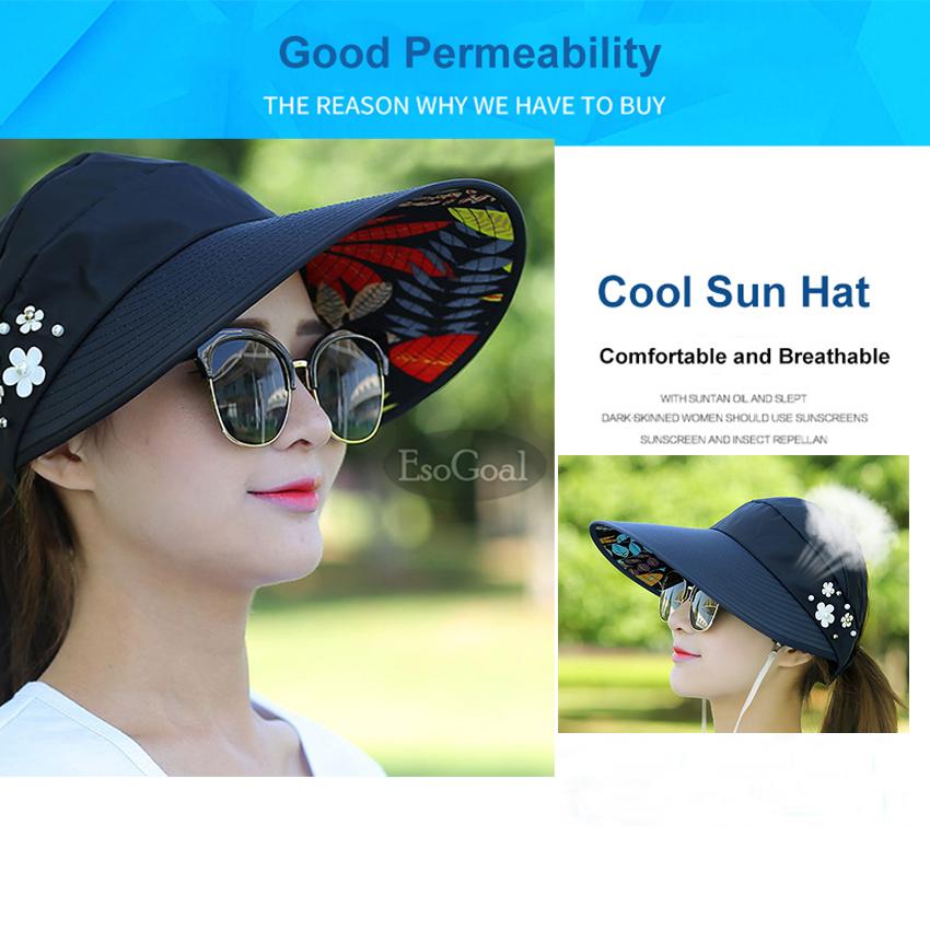 Women Sun Caps Wide Brim Hats 