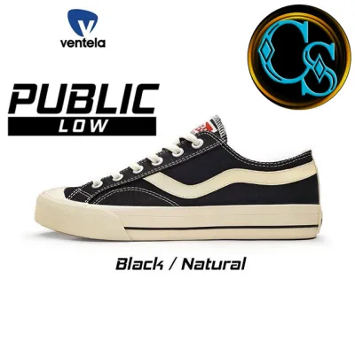 Sepatu Ventela Public Low Black/Natural