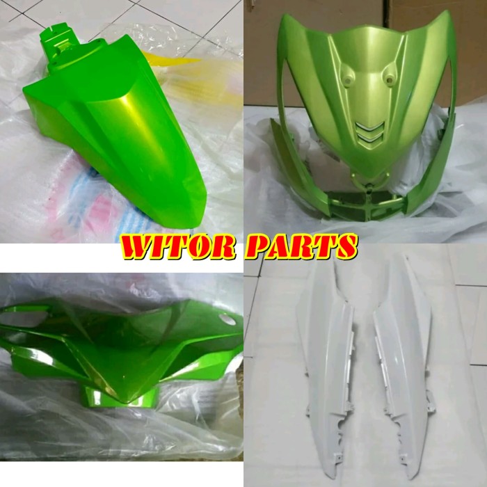 cover body kanan kiri honda beat fi th 2013 2015 warna putih