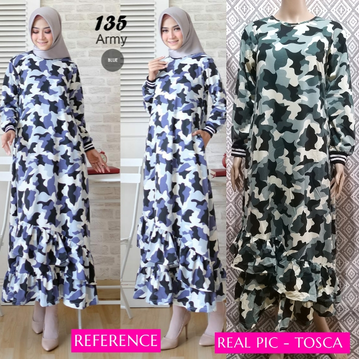 Gamis Loreng Bahan Babyteri Ld 106 Army Look Ori Lamb 135 Lazada Indonesia