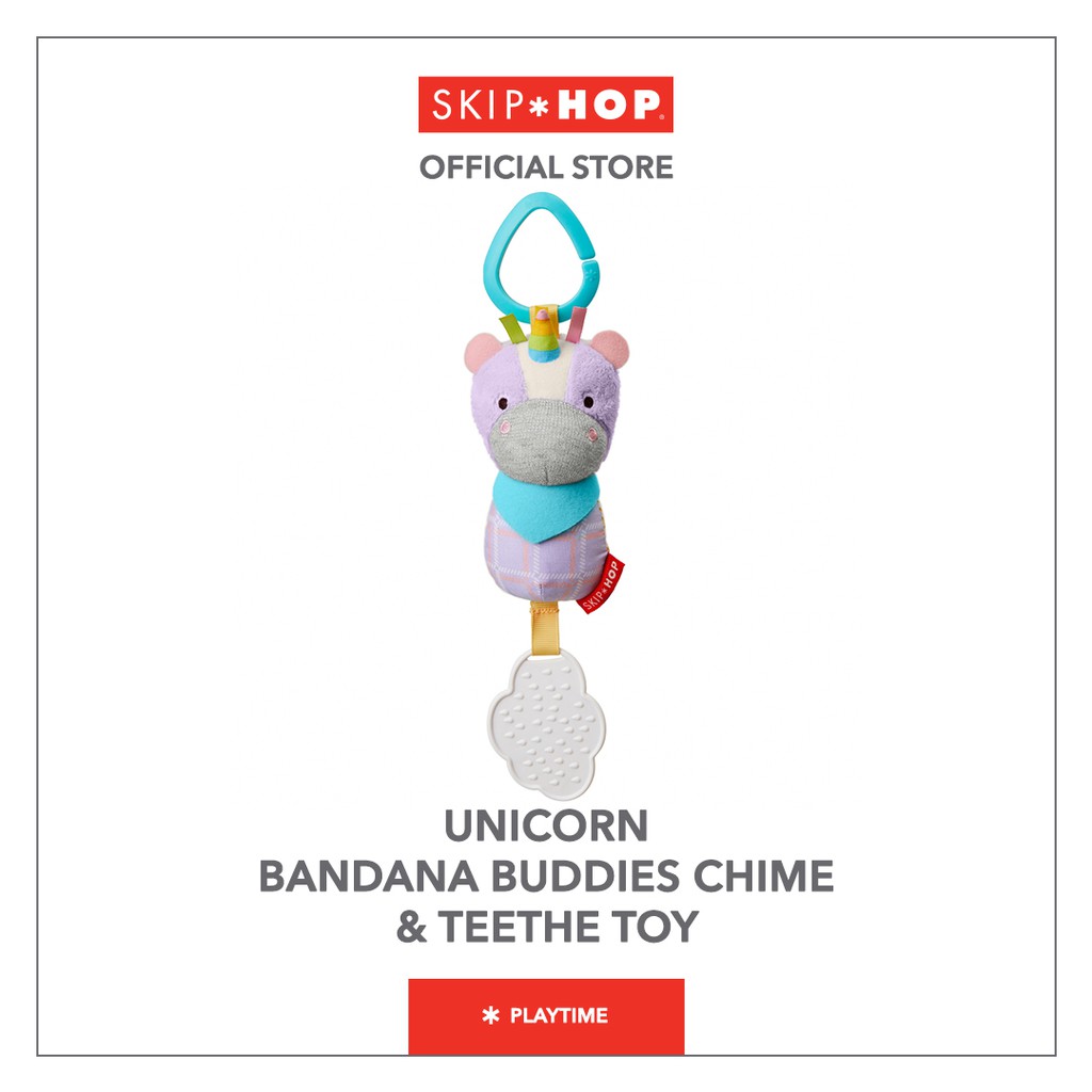 Skip Hop Kids Bandana Buddies Chime Teethe Toy Mainan Gigit