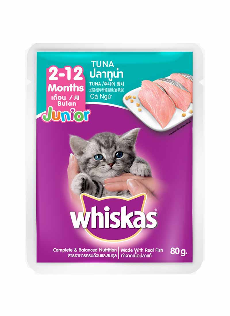 Makanan Kucing Whiskas Junior Tuna 80 Gram Untuk Anak Kucing Makanan