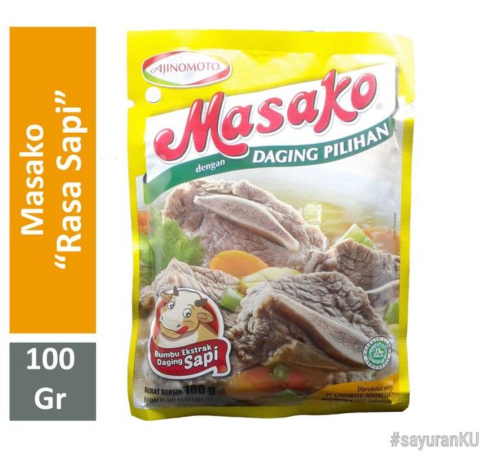 Masako Bumbu Penyedap Pelezat Rasa Sapi Ajinomoto 100 Gram Lazada