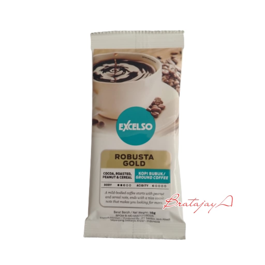 Bratajaya Excelso (1 SACHET) Kopi Robusta Gold Kemasan Sachet 10 gr