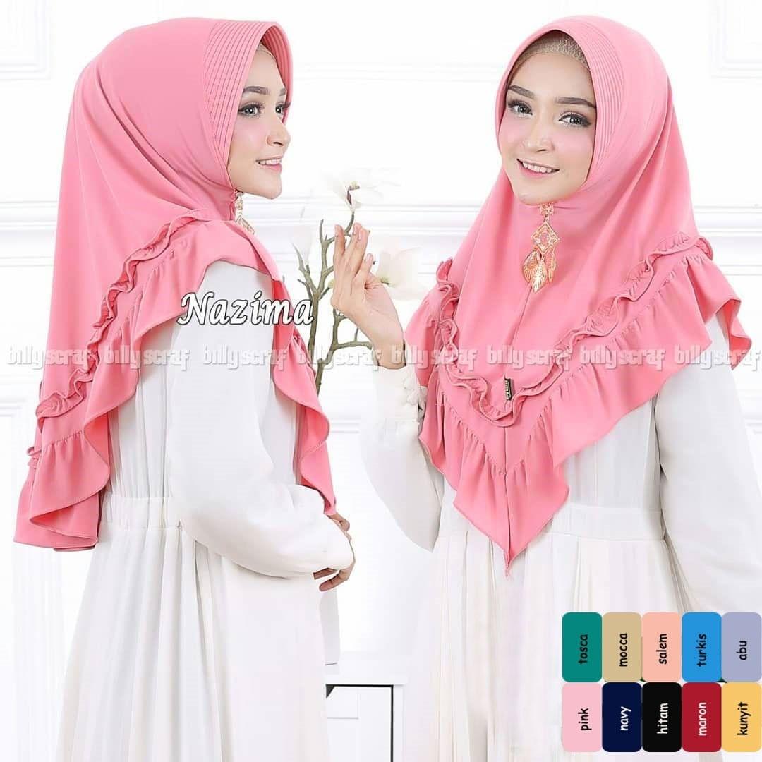 laudya Jilbab Instan Series Pink Khimar Mini / Khimar Oneto / Grosir Murah / Vanilla HIjab