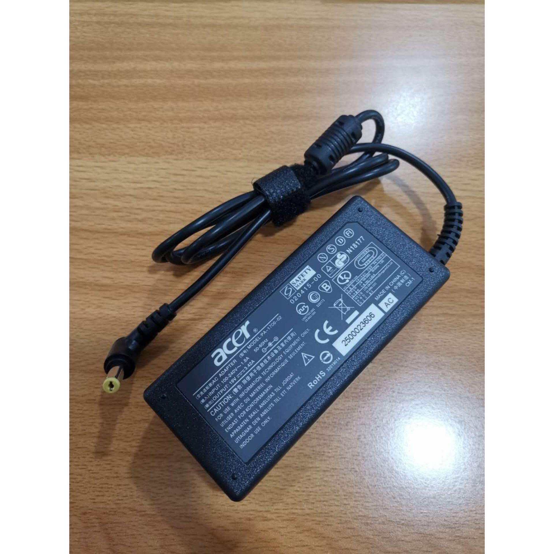 adaptor charger acer 19v3.42a 5517 ADP-65JH DB/ 5.5*1.7mm Acer Aspire 1200 1650 2920 3030 3200 3510 3670 4310 4315 4320 4520 4715Z 4732z 5220 5310 5315 5510 Series
