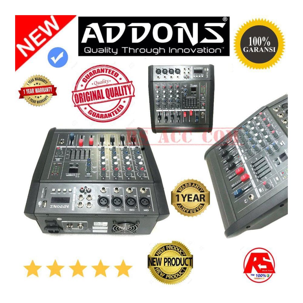 POWER MIXER ADDONS 4 CHANNEL 1200WATT Lazada Indonesia
