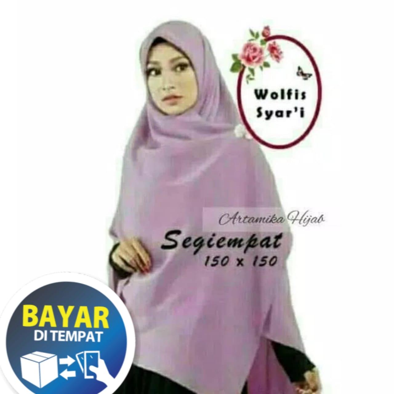 Jilbab SEGIEMPAT 150 x 150 wolfis segi empat hijab artamika kerudung khimar
