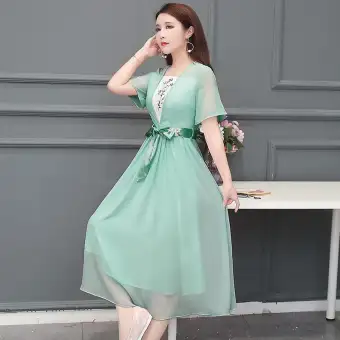 mid length chiffon dresses