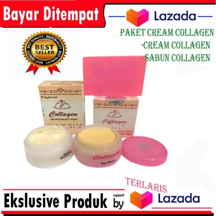 Paket Pemutih Wajah Terbaik Cream Collagen Asli Sabun Collagen Lazada Indonesia