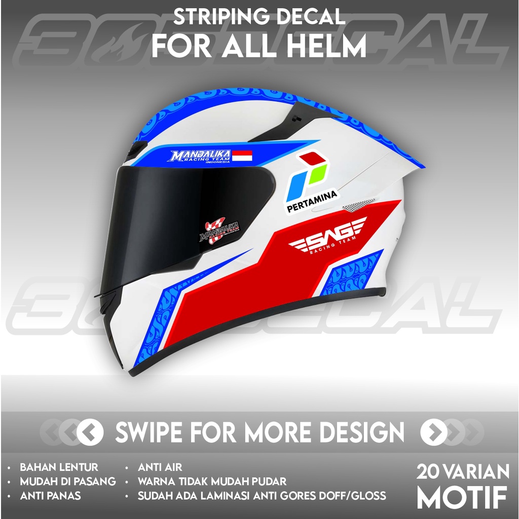 Jual Decal Stiker Helm Full Face 