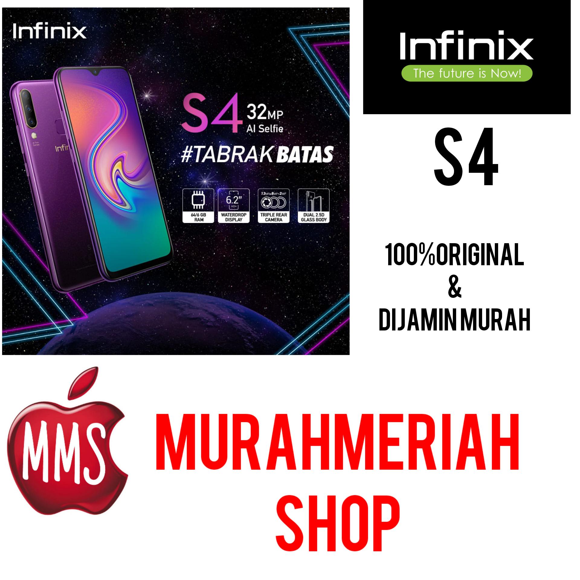 INFINIX S4 SMARTPHONE AI Selfie Camera 6/64 GB - BIRU - GARANSI RESMI INFINIX INDONESIA