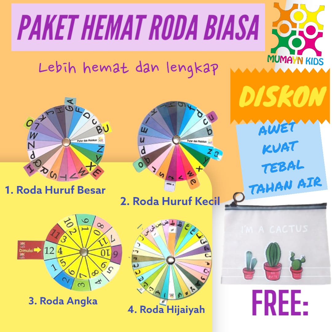 Huruf R Roda Paket Hemat Roda Pintar Huruf Kecil Roda Huruf Besar Roda Angka Roda ...