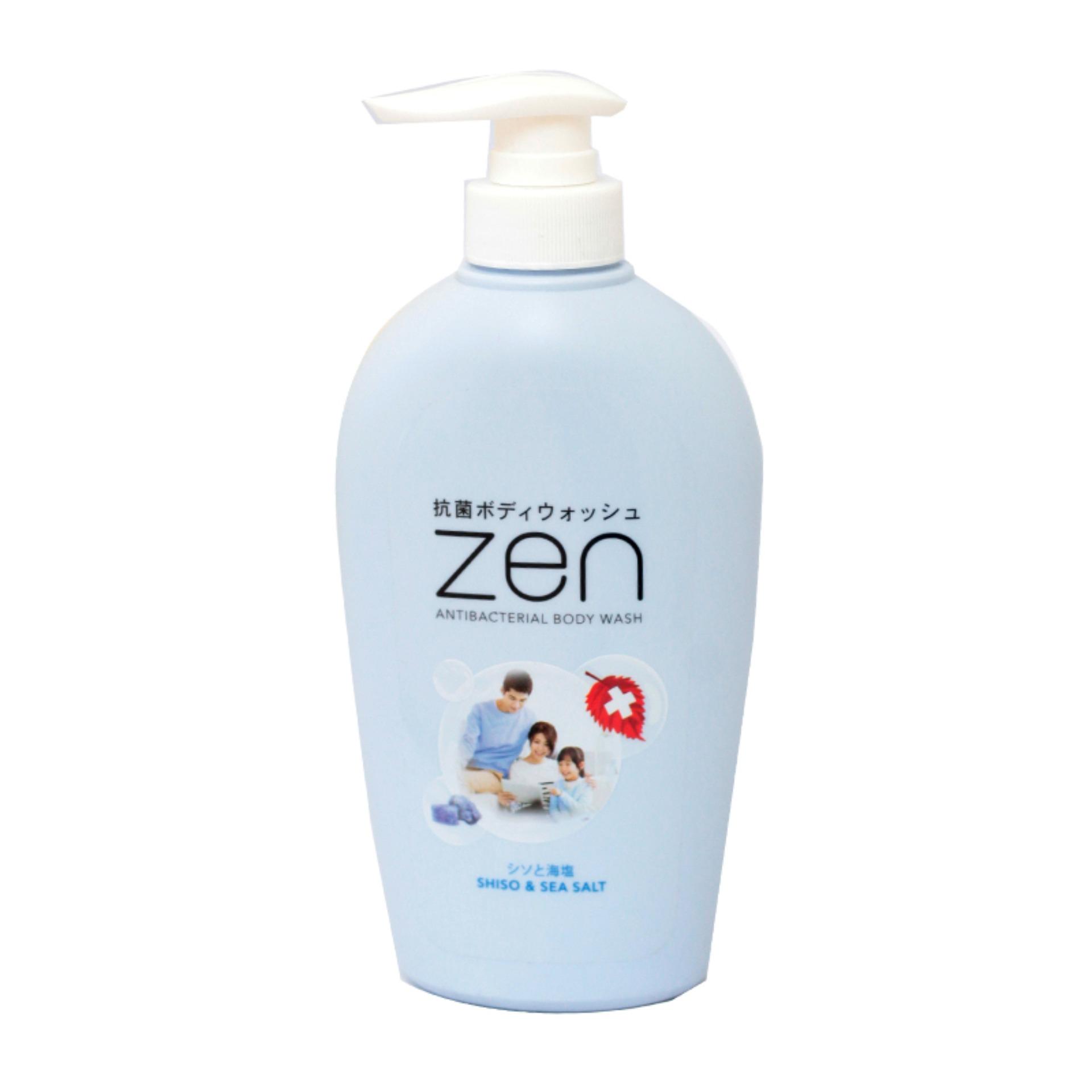 ZEN Body Wash Shiso & Sea Salt Bottle Pump 500ML - Blue
