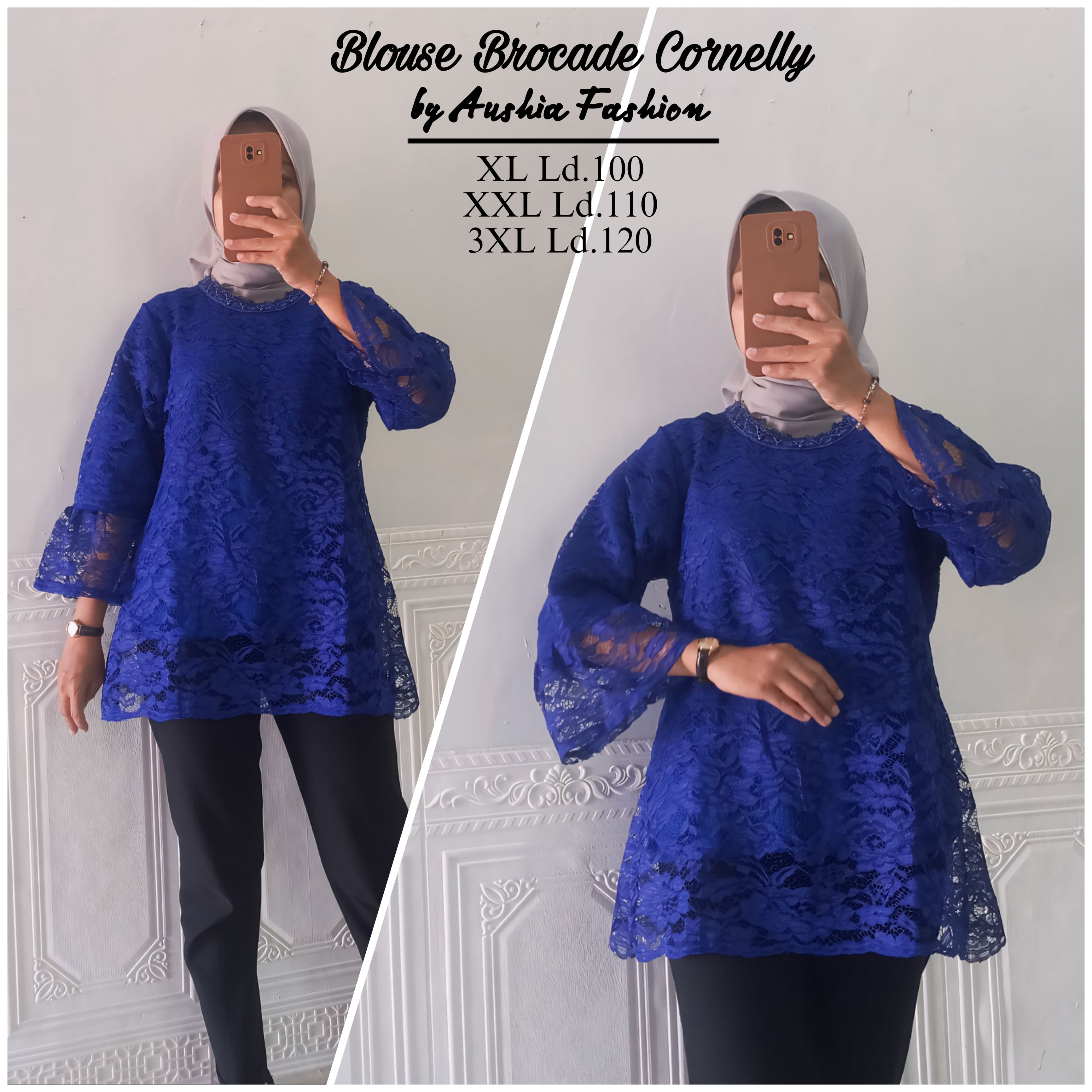 Atasan Brokat Blus by Aushia Kebaya Modern Brokat Atasan