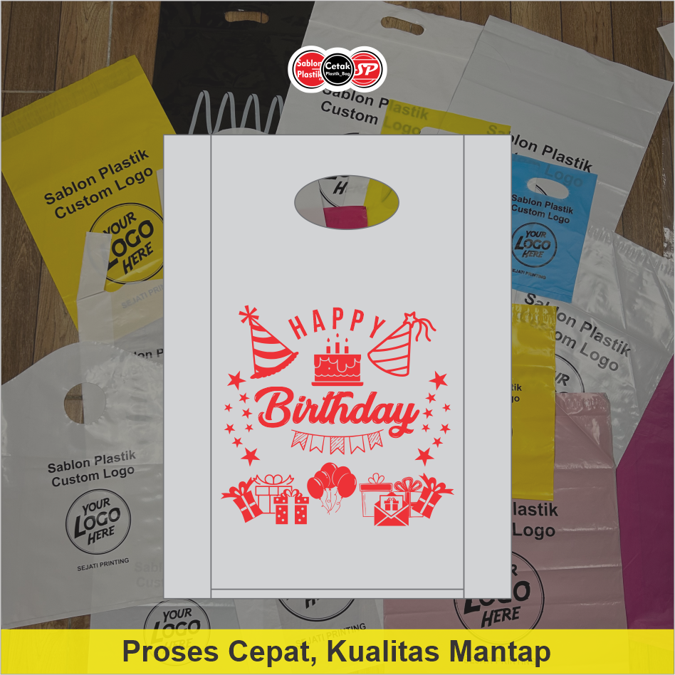 (Isi 25Pcs Size 30 x 40) Kantong Plastik Motif Happy Birthday| Bungkus ...