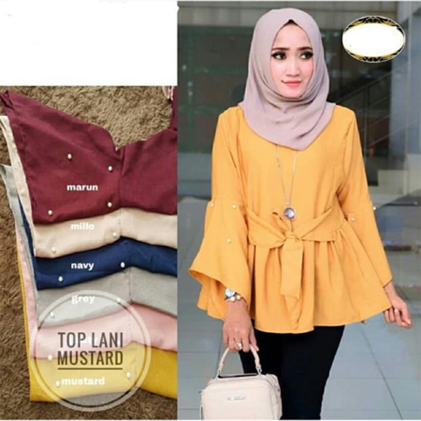 Atasan Big Size Lani Top Jumbo/Baju Mutiara