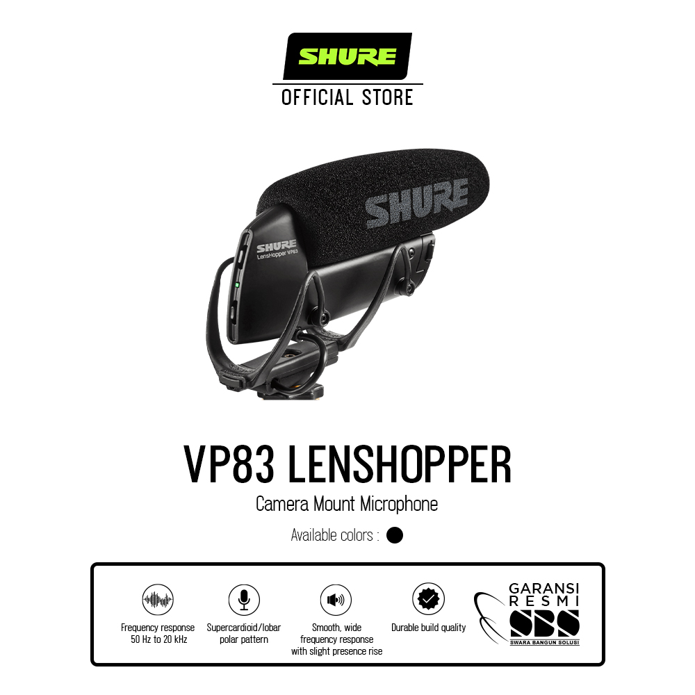 Shure Camera Mount Microphone VP83 LENSHOPPER | Lazada Indonesia