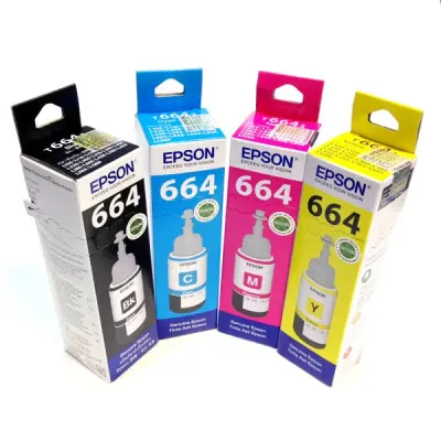 Tinta Epson 664 1 set L100, L110, L120, L200, L210, L220, L300, L310, L350, L355, L360, L365, L455