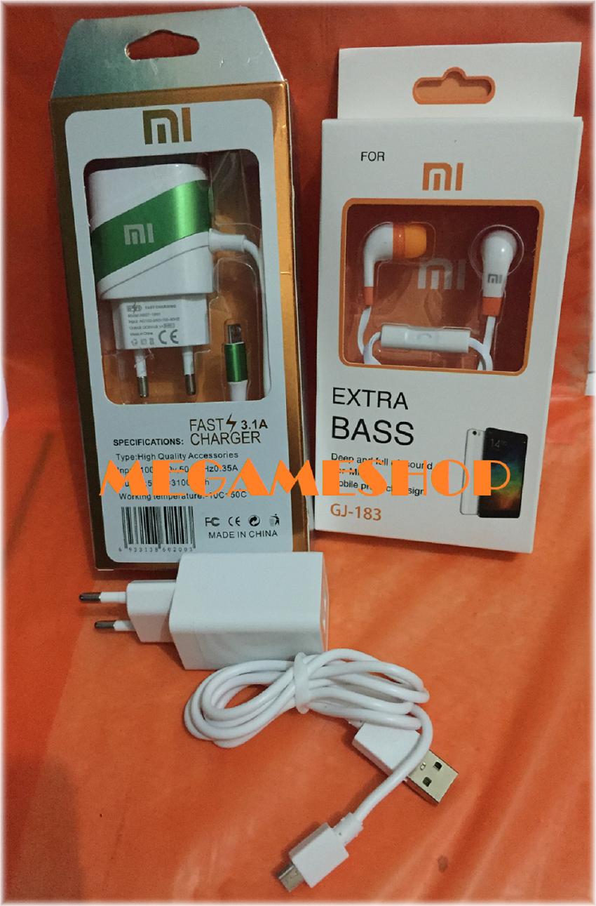 Travel Charger Xiaomi Xiomi 3.1 A Free Headset EXTRA BASS XIAOMI Micro USB fast charging Kabel 100% Note 5,Note 5 Pro,4x,4a,5a,5 plus,6a,6 pro SUPPORT SEMUA HP XIAOMI MICRO USB Original_MGM27