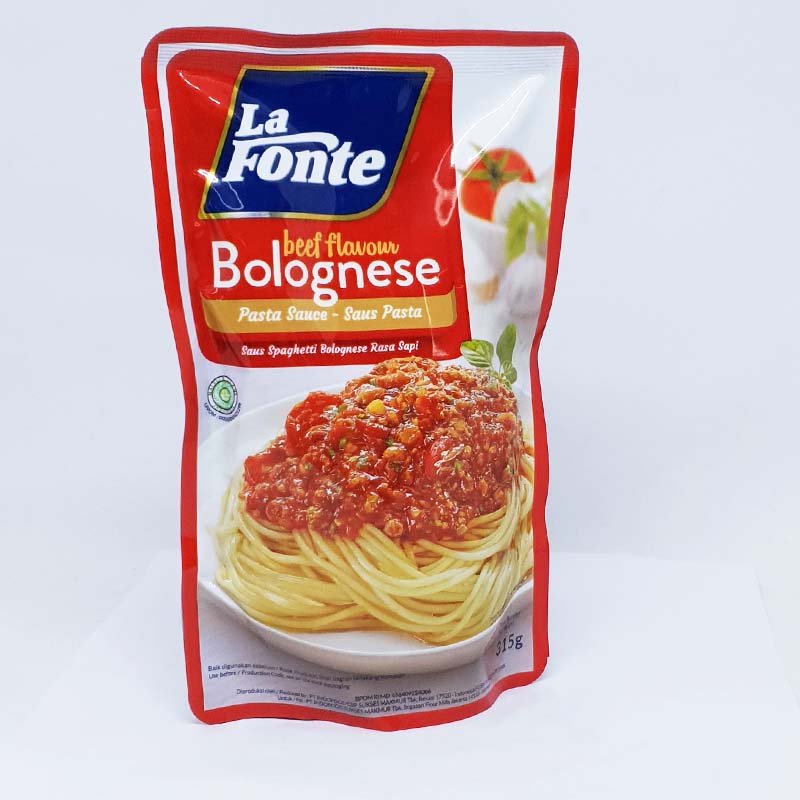 LA FONTE SAUS PASTA BOLOGNESE 315 GRAM - SAOS SPAGHETTI INSTAN | Lazada  Indonesia