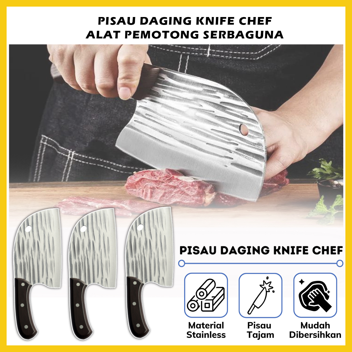 Pisau Dapur Alat Pemotong Daging Sayur Buah / Chef Knife Japanese Alat ...