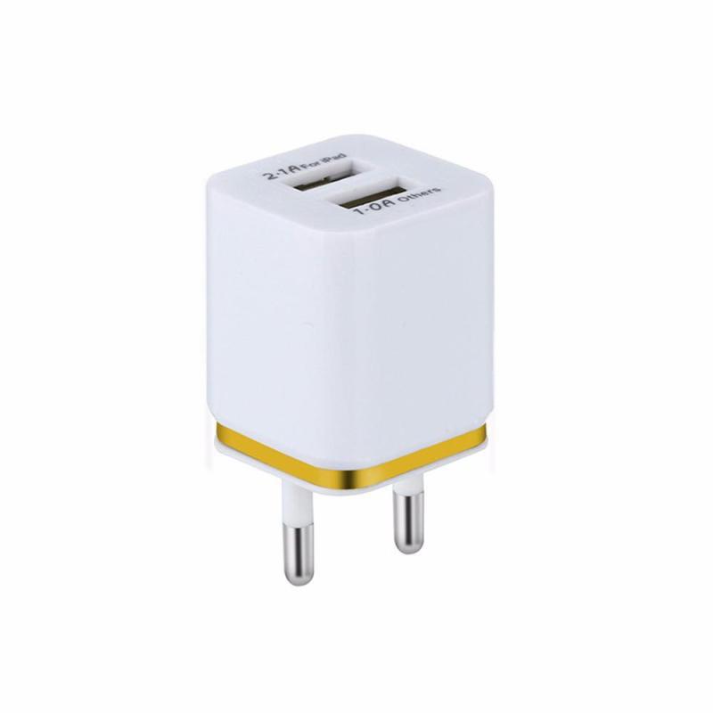 Giá Samsmy 2.1A Dual USB Nam Vang Mạ Sạc Điện Thoại Di Động Thông Minh Sạc Đa Năng, Dễ Dàng Mang Theo, thích Hợp Cho Gia Đình, Du Lịch, Văn Phòng, V. V... Tiên