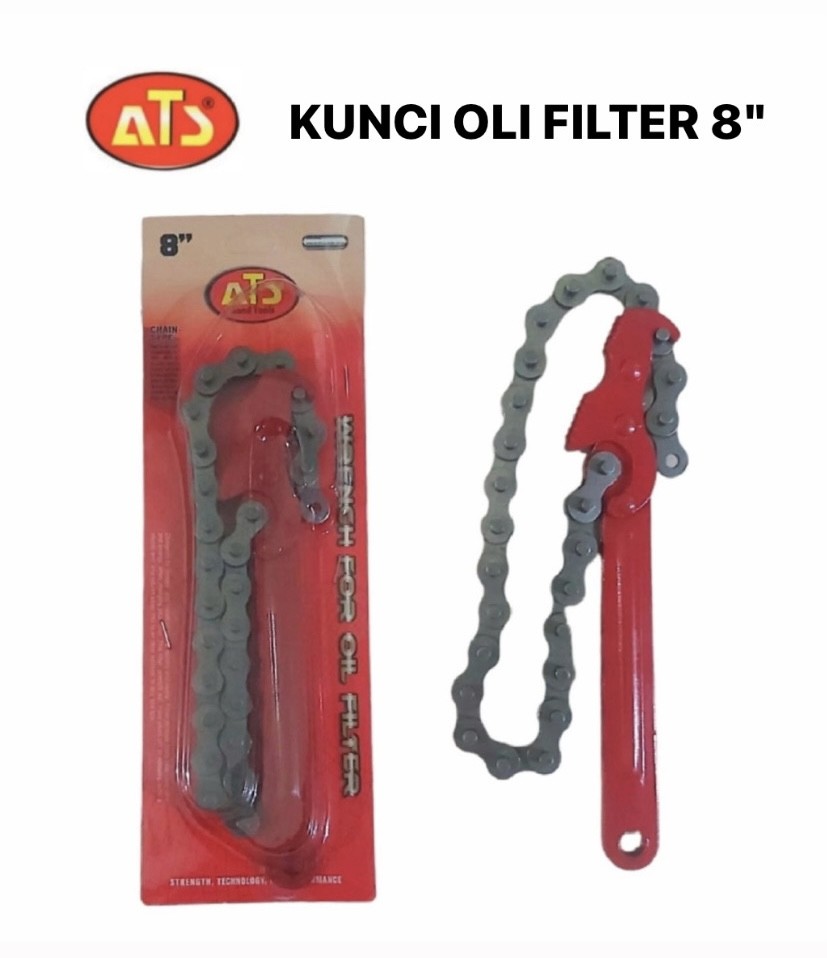 ATS Kunci Oli Filter 8" Model Rantai Pembuka Oil Filter Wrench Chain