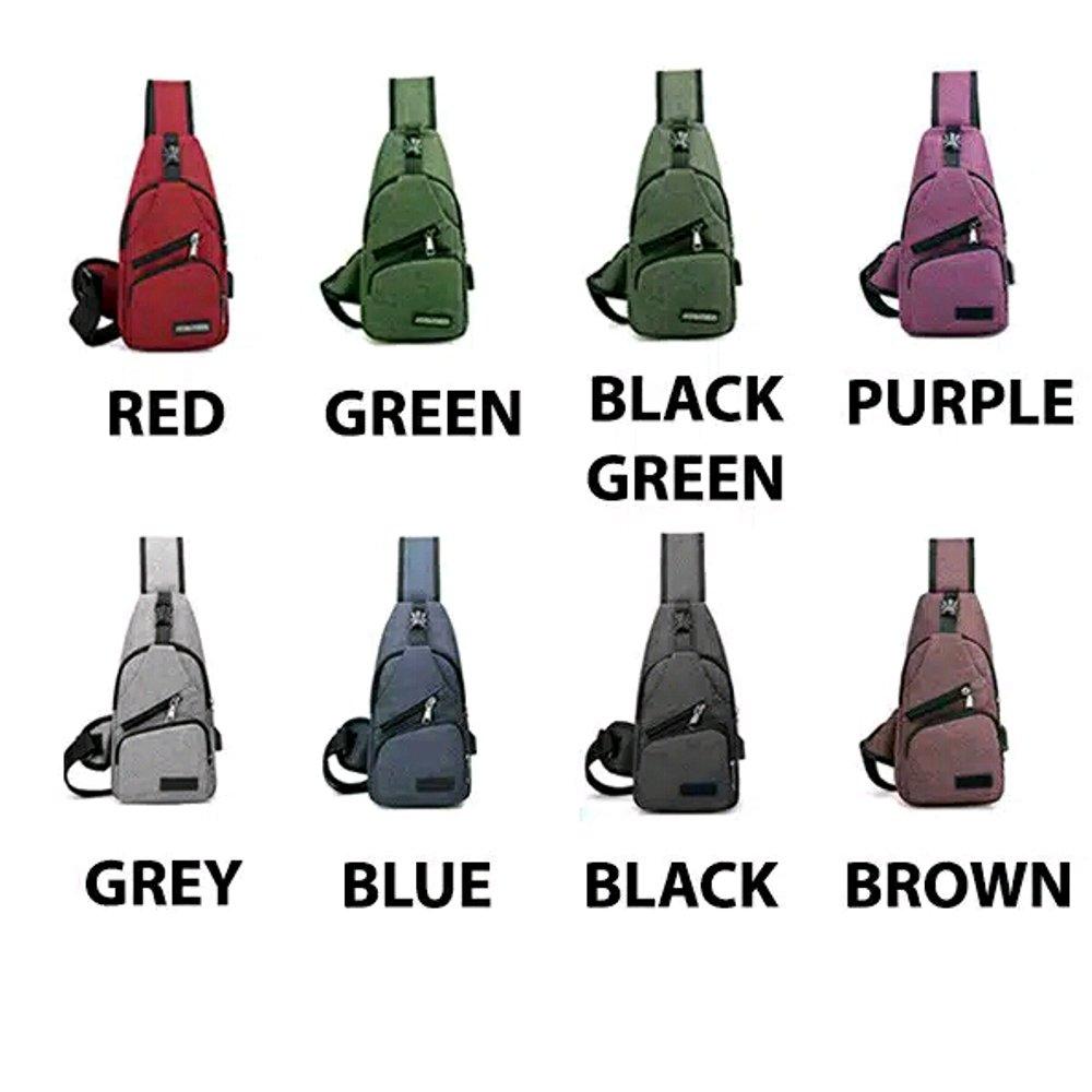 Tas Selempang Slempang Pria USB port charger B295 Tas Selempang Slempang Pria USB port charger B295