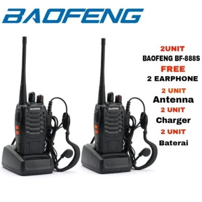 Paket 2 Unit Baofeng 888s Radio HT Handy Talky / Walkie talkie