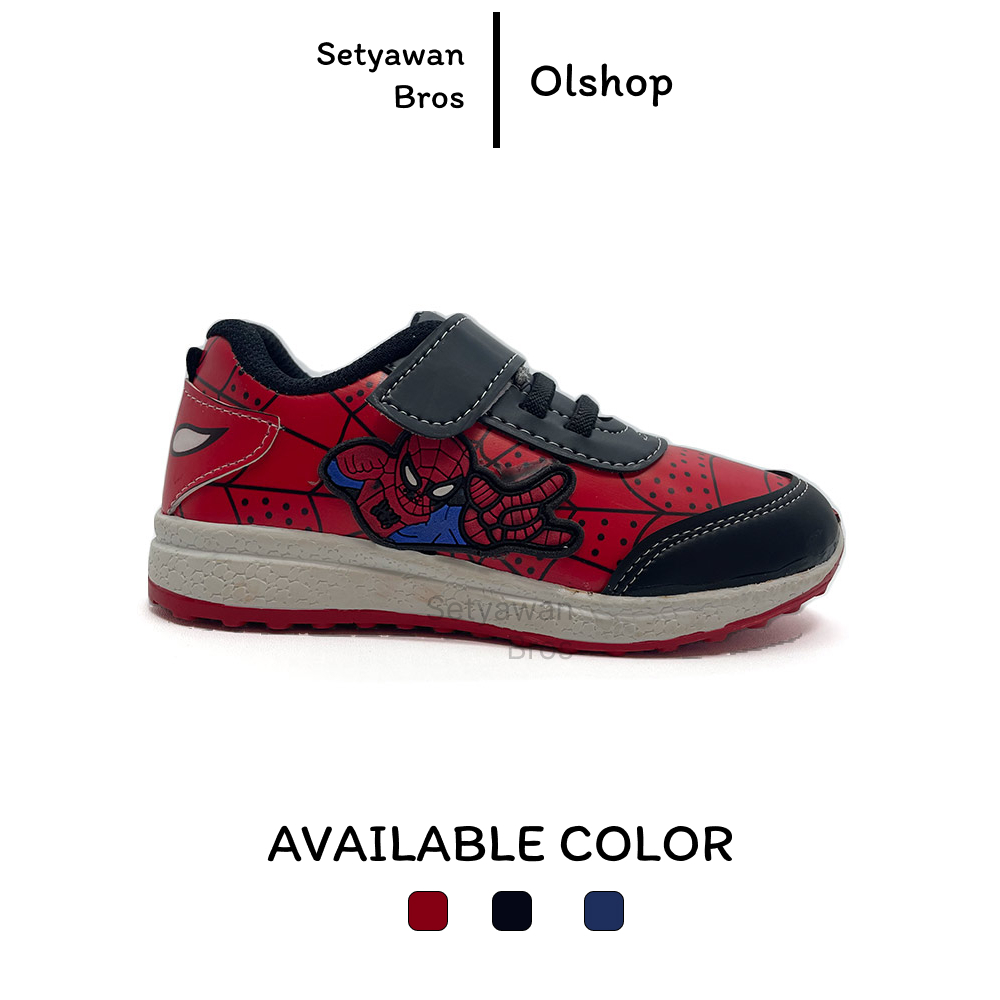 Sepatu Sneakers Anak laki-laki Motif Amazing Spiderman Keren