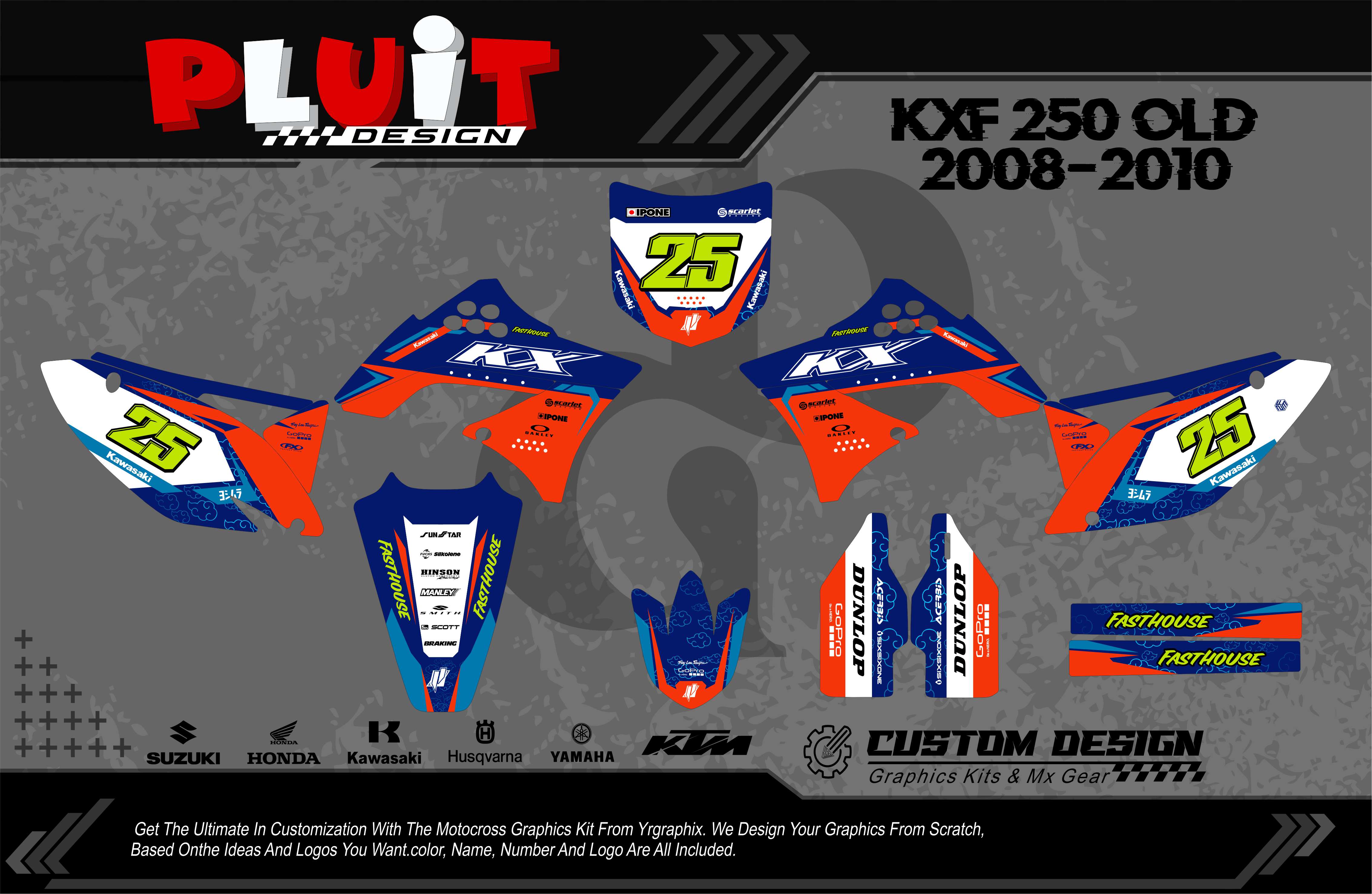 DECAL STIKER KAWASAKI KX 250 450F FULL BODY DESAIN CUSTOM | Lazada ...