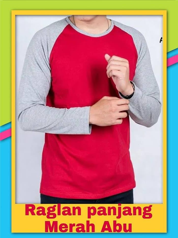 Kaos Raglan Polos - Kaos Raglan Lengan Panjang - Raglan Polos Panjang