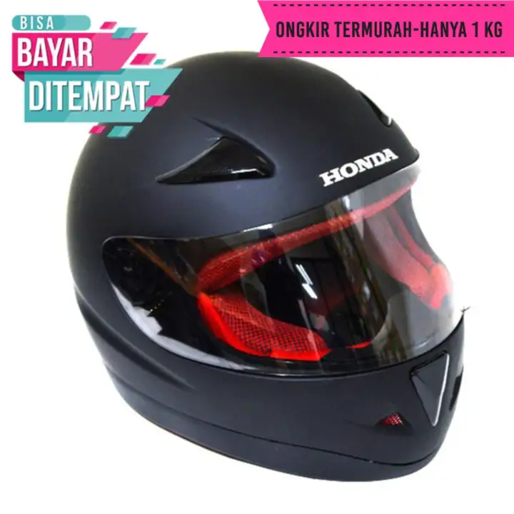 Helm New Normal Helmet Full Face Honda Cbr Hitam Kualitas Setara Helm Kyt Ink Gm Wto Msr Bmc Nhk Lazada Indonesia